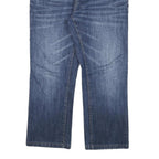 GUESS Mens Blue Regular Straight Denim Medium W31 L25 Zip Cotton Blend Jeans