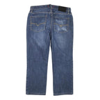 GUESS Mens Blue Regular Straight Denim Medium W31 L25 Zip Cotton Blend Jeans