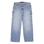 NAUTICA Mens Loose Blue Denim Jeans W37 L30 Button Closure Casual Workwear