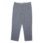 DICKIES Mens Classic Grey Polyester Blend Trousers W40 L31 Zip Closure Regular