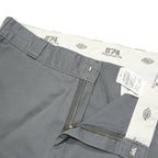 DICKIES Mens Classic Grey Polyester Blend Trousers W40 L31 Zip Closure Regular