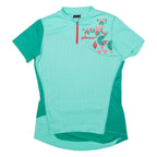QLOOM Cycling Womens Jersey Green 1/4 Zip S