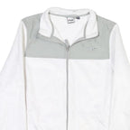 FILA Womens White & Grey Zip Jacket L Polyester Blend Plain Sport Casual