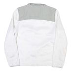 FILA Womens White & Grey Zip Jacket L Polyester Blend Plain Sport Casual