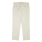 TOMMY HILFIGER Mens Cotton Blend Beige Regular Fit Straight Trousers W32 L32