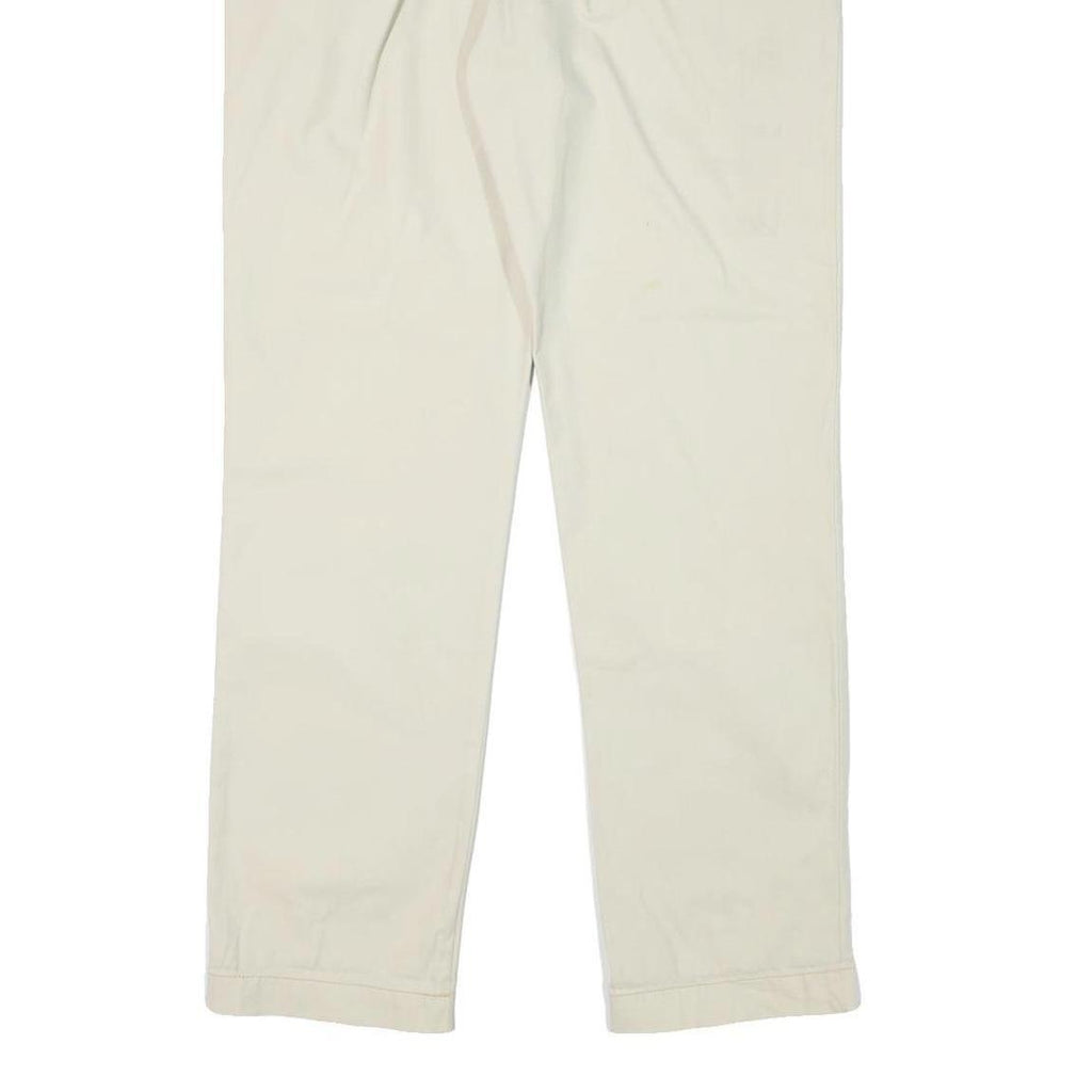 TOMMY HILFIGER Mens Cotton Blend Beige Regular Fit Straight Trousers W32 L32