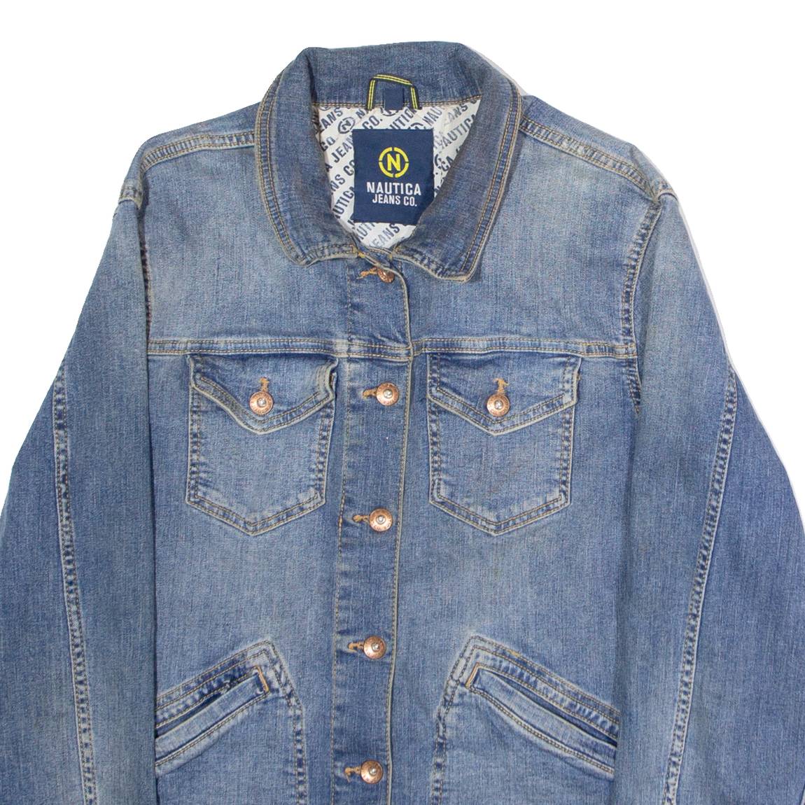 NAUTICA Womens Denim Jacket Blue XL
