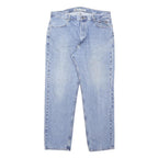 HARLEY DAVIDSON Mens Jeans Blue Loose Straight Denim Light W38 L32 Classic Zip