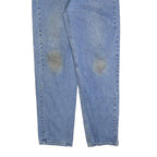 CARHARTT Mens Blue Regular Fit Straight Denim Light W38 L34 Classic Zip Cotton