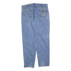 CARHARTT Mens Blue Regular Fit Straight Denim Light W38 L34 Classic Zip Cotton