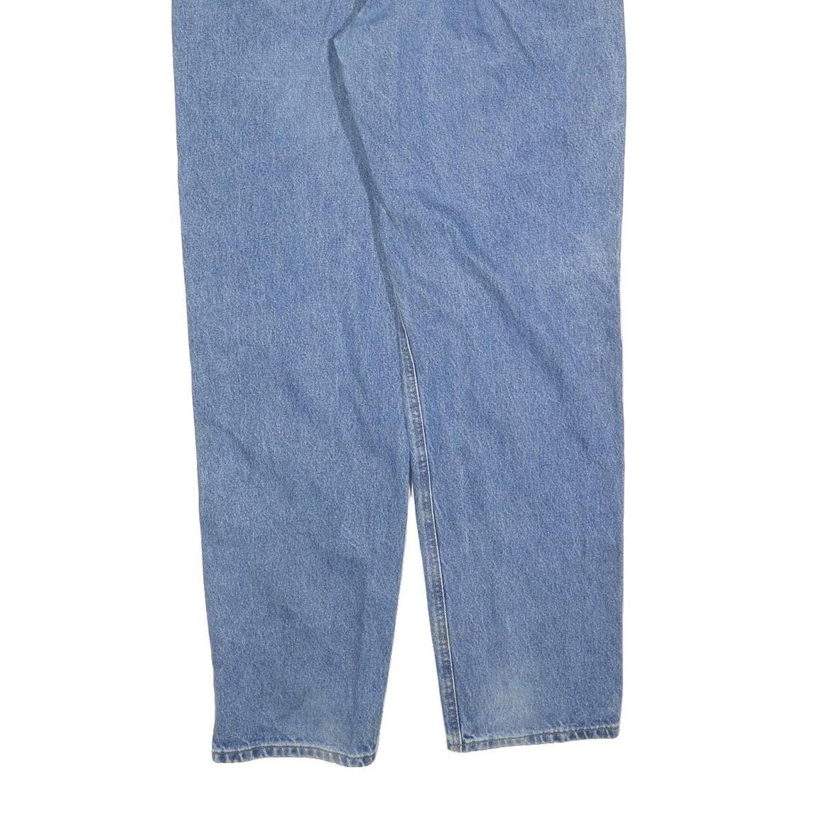 CARHARTT Mens Blue Regular Fit Straight Denim Light W38 L34 Classic Zip Cotton