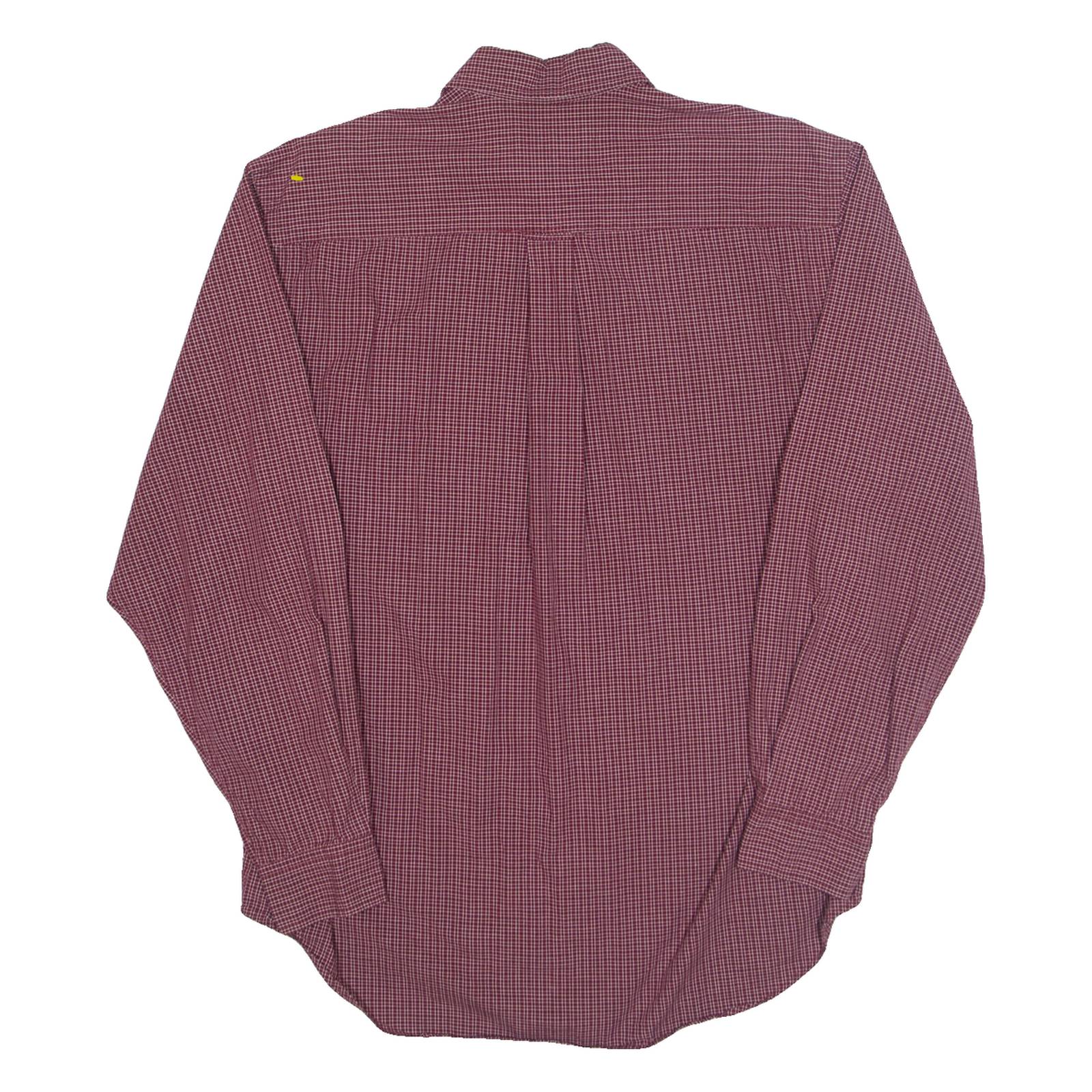 NAUTICA Mens Shirt Maroon Check Long Sleeve M