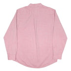 TOMMY HILFIGER Mens Pink Long Sleeve Shirt L Classic Button Cotton Blend