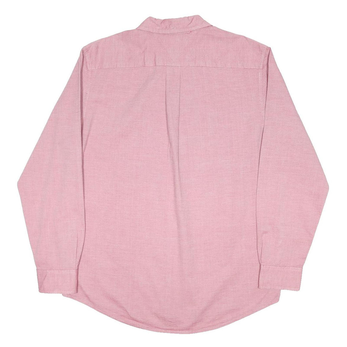 TOMMY HILFIGER Mens Pink Long Sleeve Shirt L Classic Button Cotton Blend