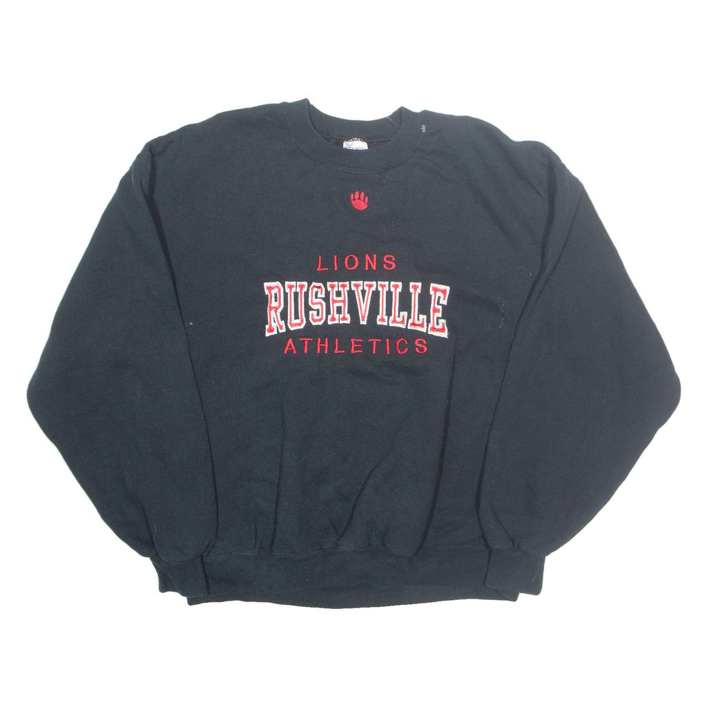 JERZEES Lions Rushville Athletic Mens Sweatshirt Black USA L