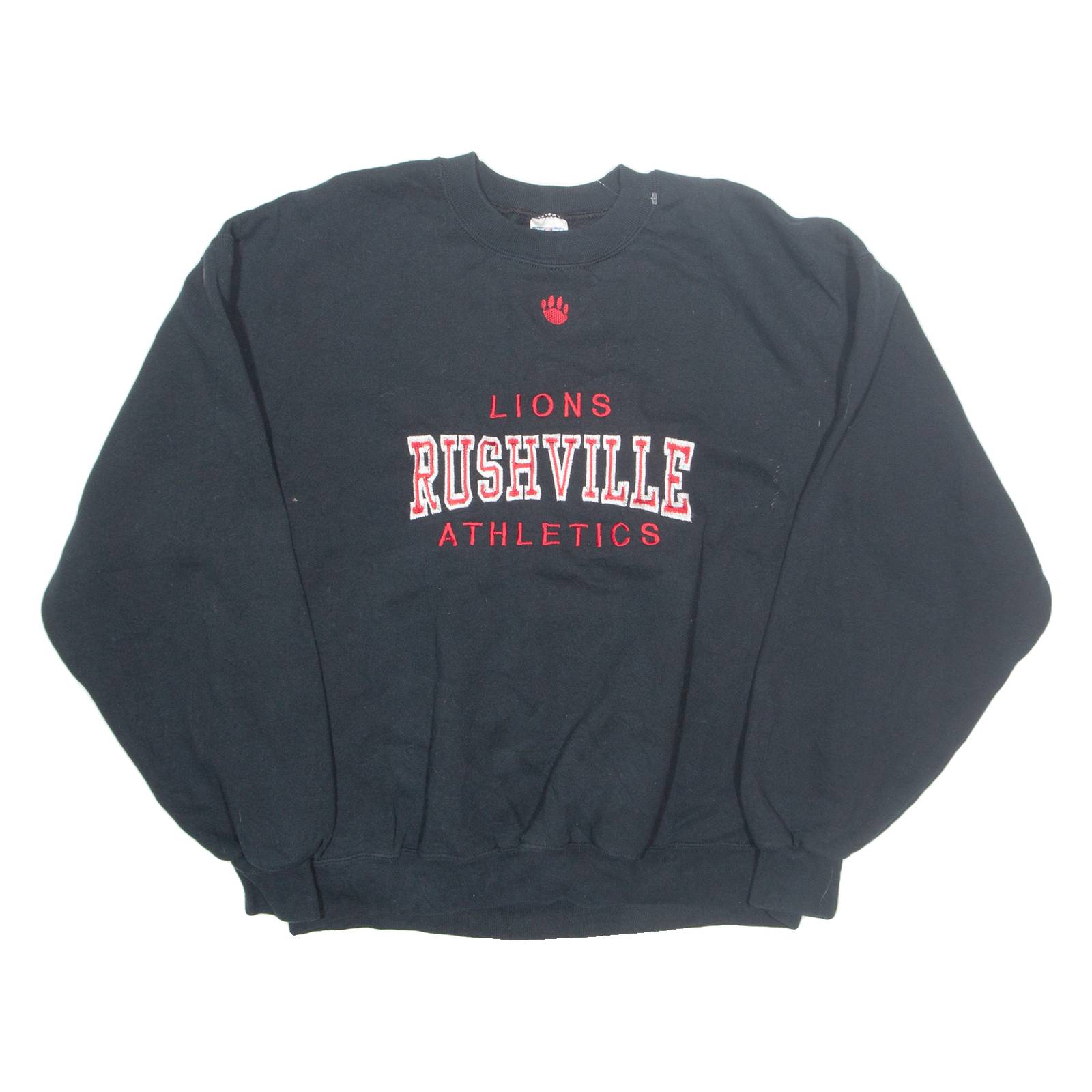 JERZEES Lions Rushville Athletic Mens Sweatshirt Black USA L