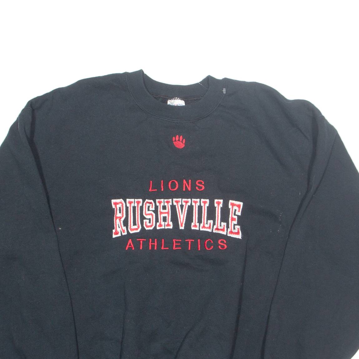 JERZEES Lions Rushville Athletic Mens Sweatshirt Black USA L