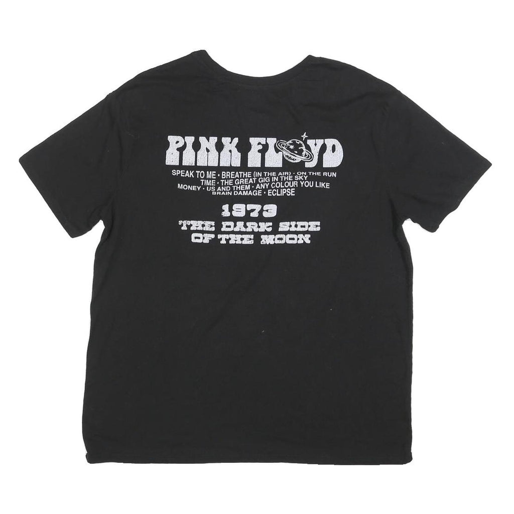 PINK FLOYD Womens Black Graphic T-Shirt L Short Sleeve Crew Neck Dark Side