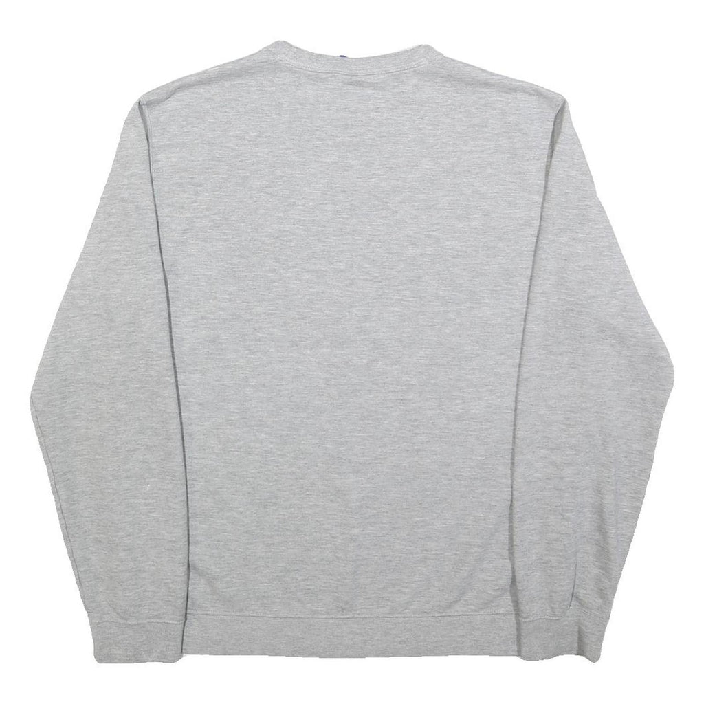 CHAMPION Mens Grey Crew Neck L Cotton Blend Pullover Sweatshirt Casual