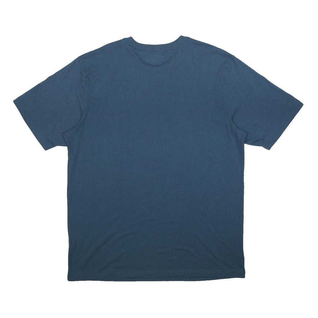 CARHARTT Mens Blue Yellow Logo Graphic T-Shirt XL Short Sleeve Crew Neck Casual