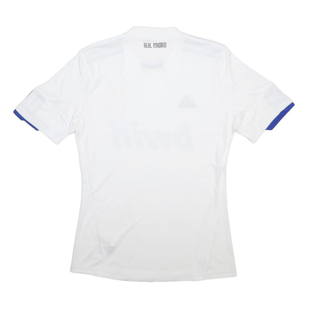 ADIDAS 2010-11 Real Madrid Home Mens White Blue Football Shirt S Short Sleeve