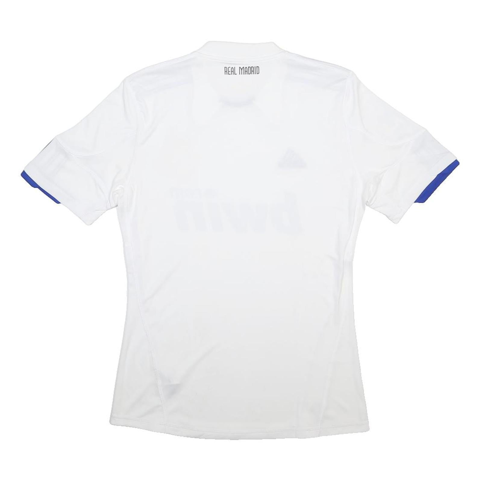 ADIDAS 2010-11 Real Madrid Home Mens White Blue Football Shirt S Short Sleeve