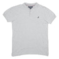 KANGOL Mens Grey Short Sleeve Plain Polo Shirt M British Casual Cotton