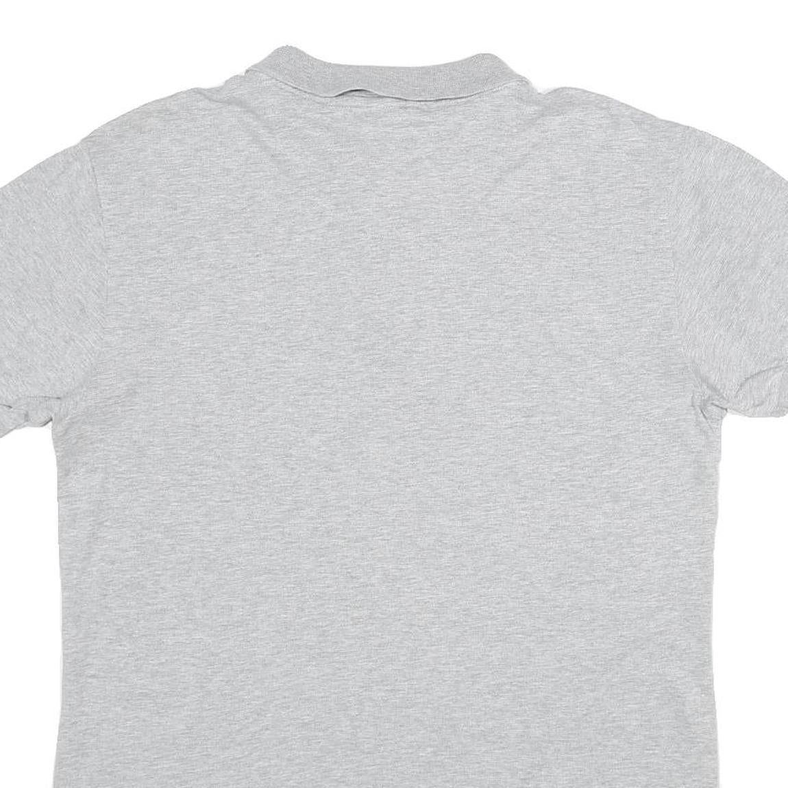 KANGOL Mens Grey Short Sleeve Plain Polo Shirt M British Casual Cotton