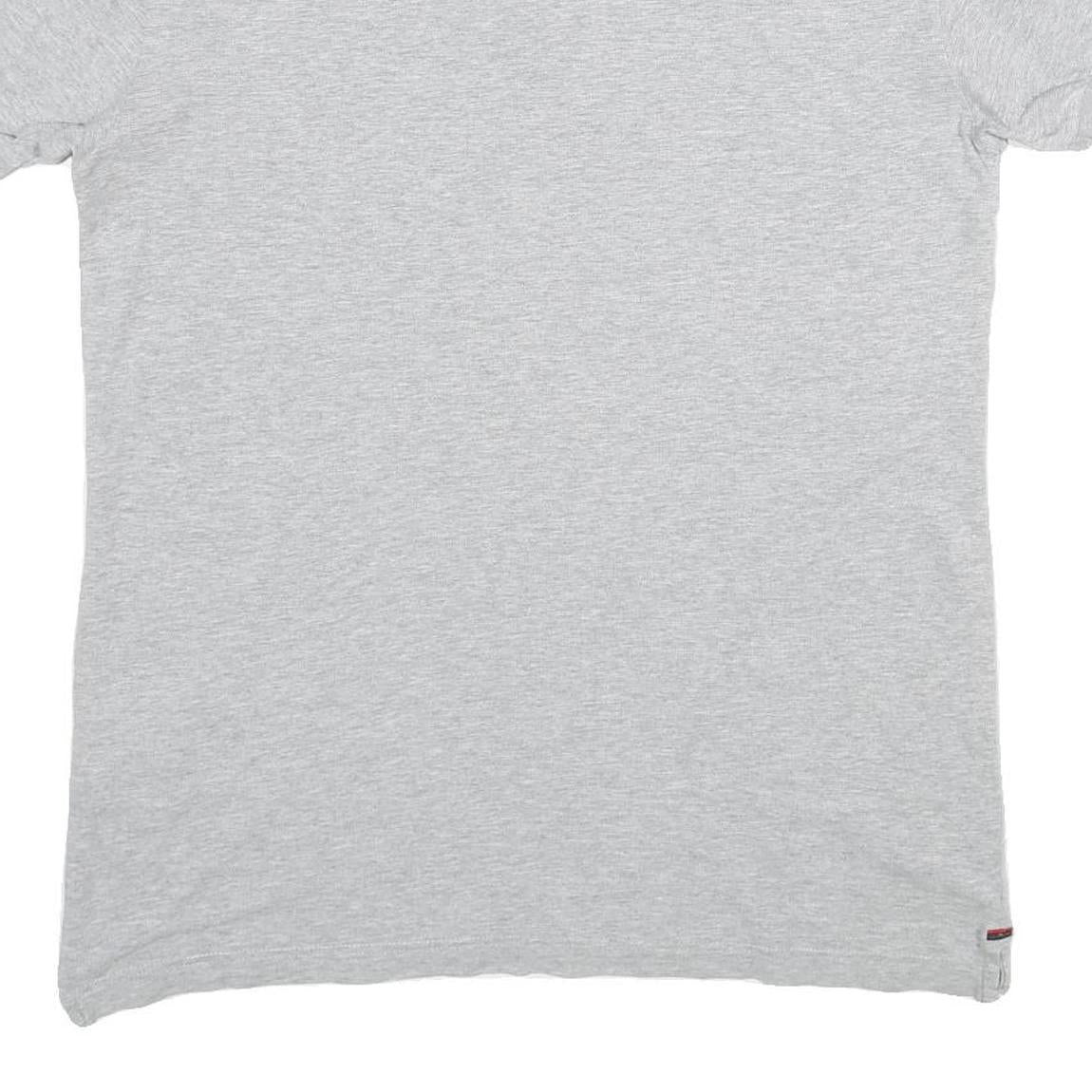 KANGOL Mens Grey Short Sleeve Plain Polo Shirt M British Casual Cotton