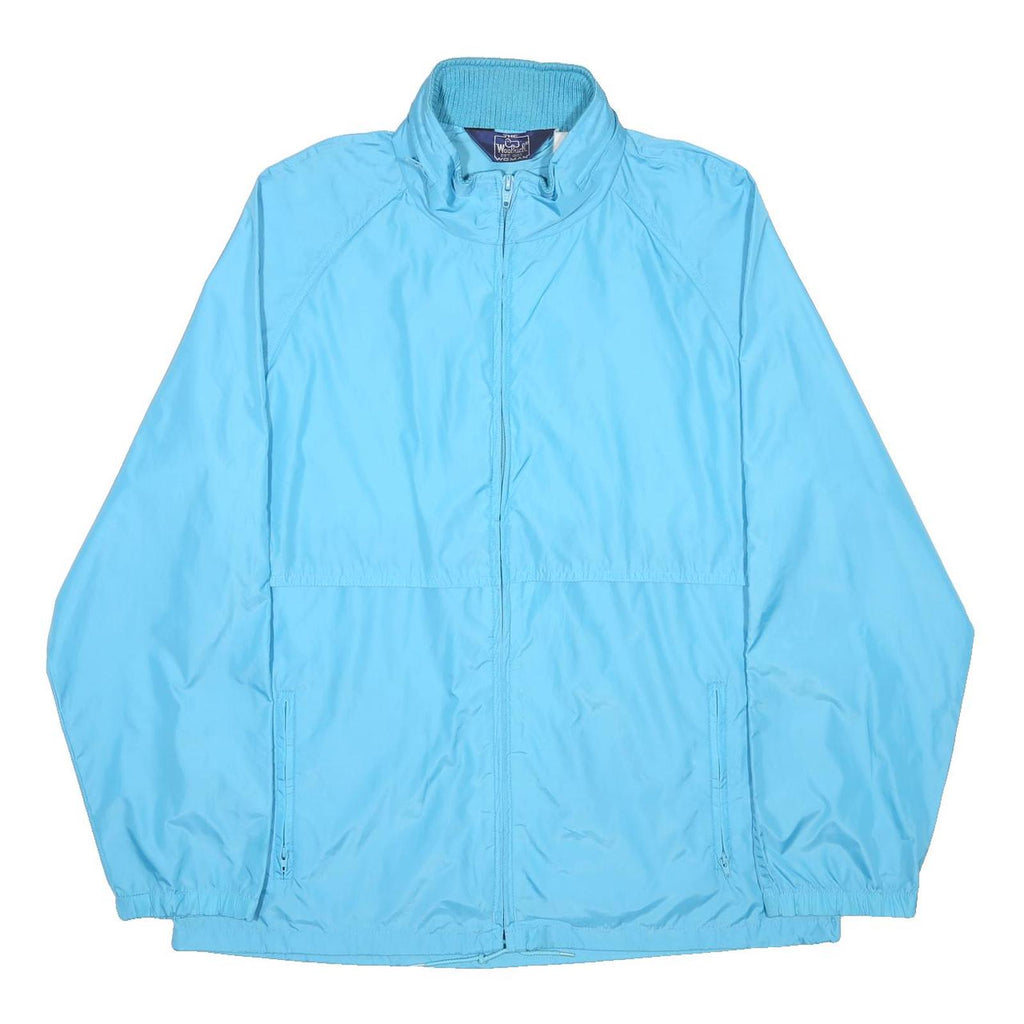 WOOLRICH Womens Blue Synthetic Jacket M Lightweight Zip Plain Outdoor Casual