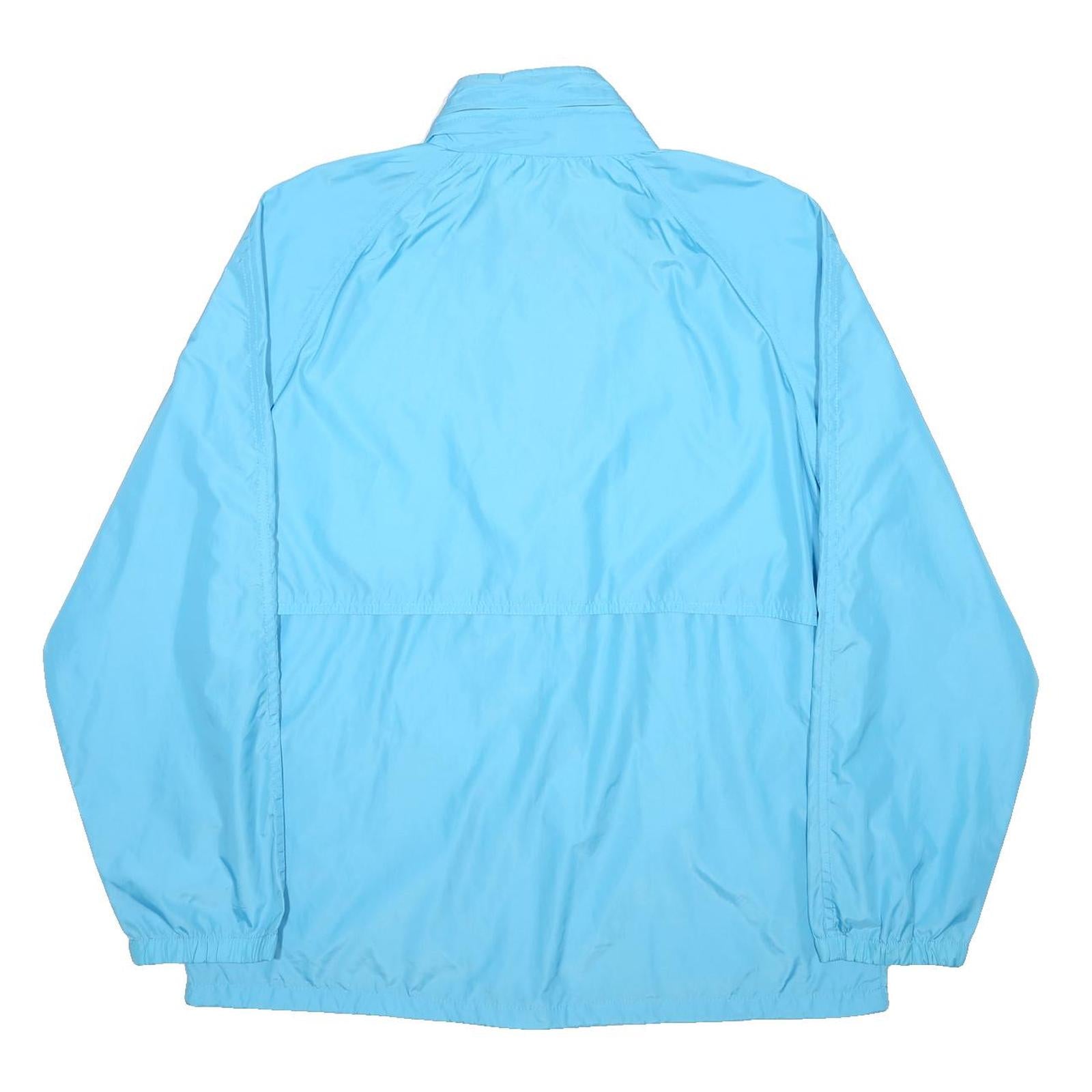 WOOLRICH Womens Blue Synthetic Jacket M Lightweight Zip Plain Outdoor Casual
