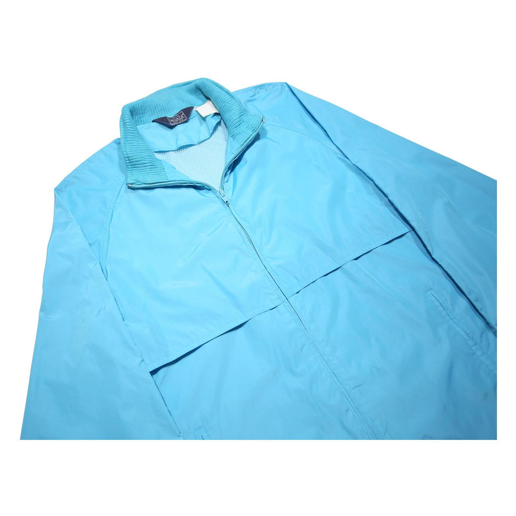 WOOLRICH Womens Blue Synthetic Jacket M Lightweight Zip Plain Outdoor Casual
