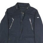 NAPAPIJRI Mens Navy Blue Jacket M Cotton Zip Military Casual Lightweight