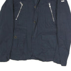 NAPAPIJRI Mens Navy Blue Jacket M Cotton Zip Military Casual Lightweight