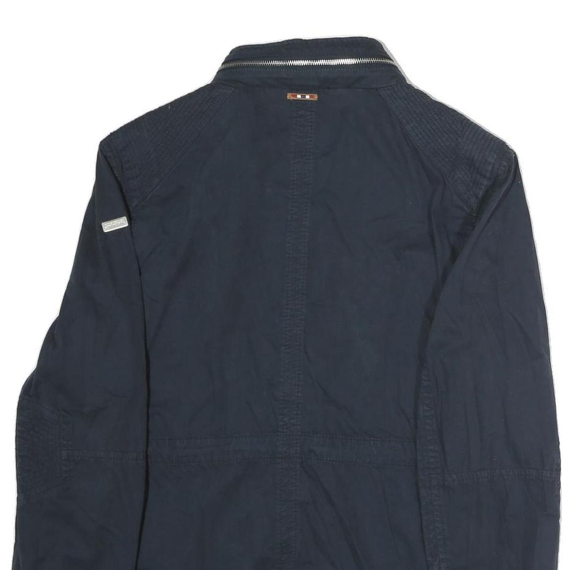 NAPAPIJRI Mens Navy Blue Jacket M Cotton Zip Military Casual Lightweight