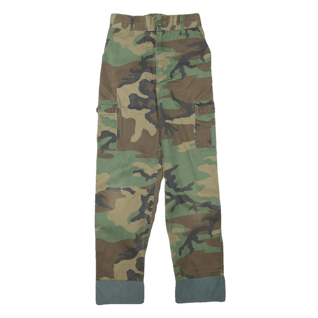 MFH Mens Cotton Blend Camouflage Regular Fit Straight Leg Trousers W24 L29