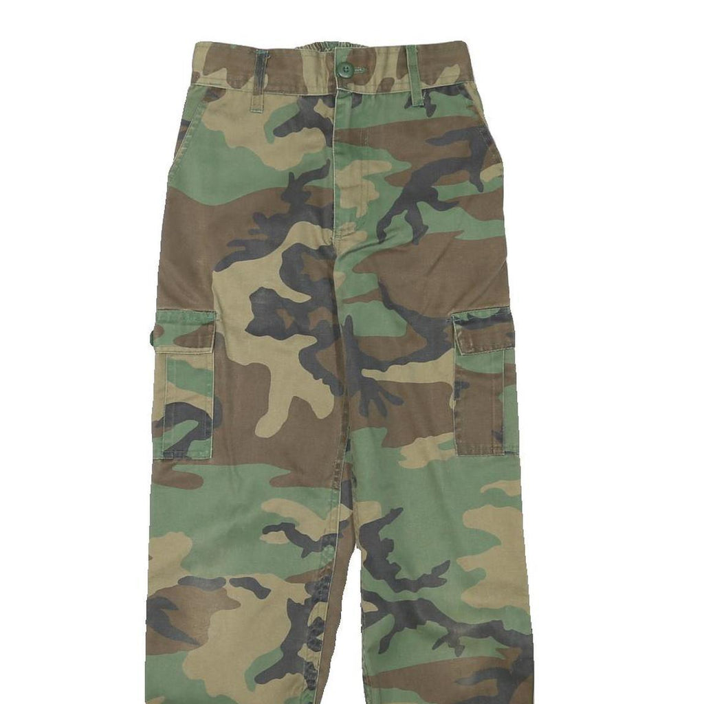 MFH Mens Cotton Blend Camouflage Regular Fit Straight Leg Trousers W24 L29