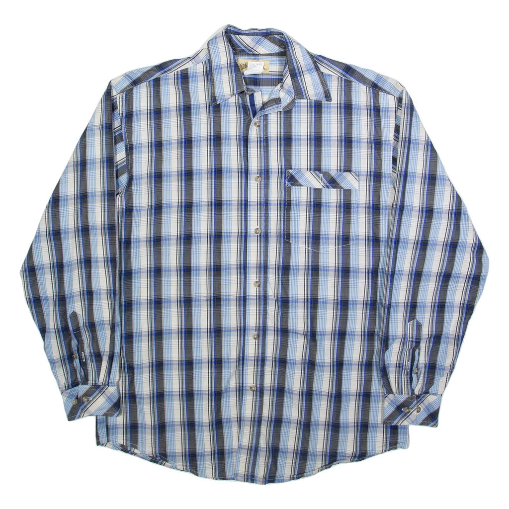 WRANGLER Mens Shirt Blue Check Long Sleeve M