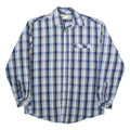 WRANGLER Mens Shirt Blue Check Long Sleeve M