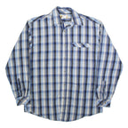 WRANGLER Mens Shirt Blue Check Long Sleeve M