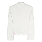 JOSEPH Womens White Classic Jacket S Polyester Blend Plain Button Closure