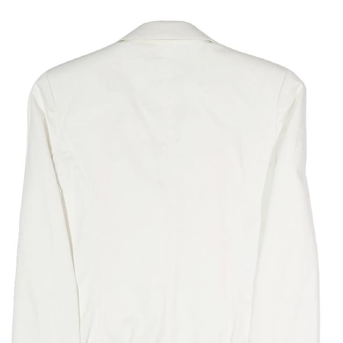 JOSEPH Womens White Classic Jacket S Polyester Blend Plain Button Closure