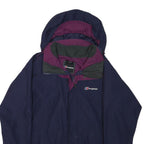 BERGHAUS Womens Navy Blue Outdoor Jacket M Polyester Blend Goretex Hooded Zip
