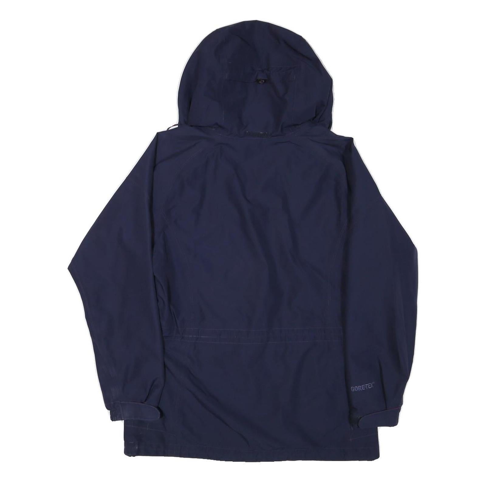 BERGHAUS Womens Navy Blue Outdoor Jacket M Polyester Blend Goretex Hooded Zip