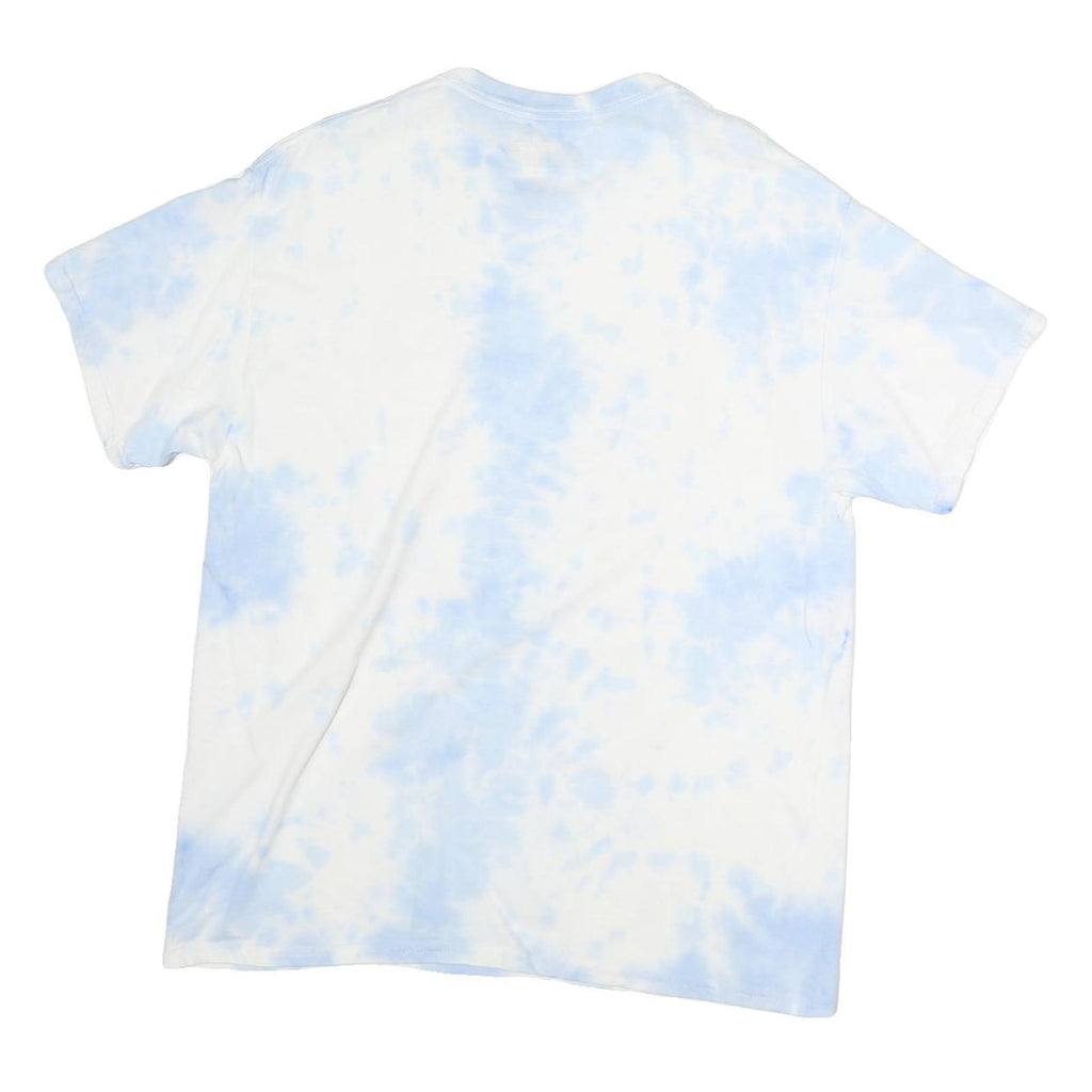 COCA COLA Mens White & Blue Graphic T-Shirt M Short Sleeve Crew Neck Logo Print