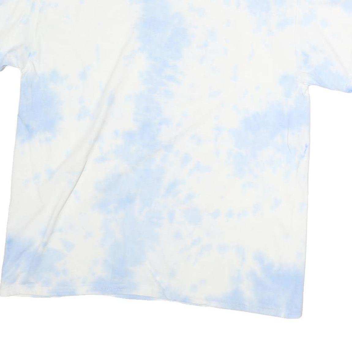 COCA COLA Mens White & Blue Graphic T-Shirt M Short Sleeve Crew Neck Logo Print