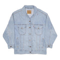 LEVI'S Womens Blue Denim Button Jacket S Cotton Blend Classic Casual
