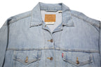 LEVI'S Womens Blue Denim Button Jacket S Cotton Blend Classic Casual