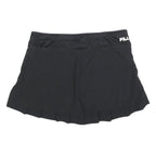 FILA Womens Black Tennis Mini Skort Polyester Blend Pleated Size L Sports