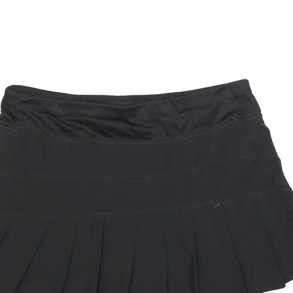 FILA Womens Black Tennis Mini Skort Polyester Blend Pleated Size L Sports